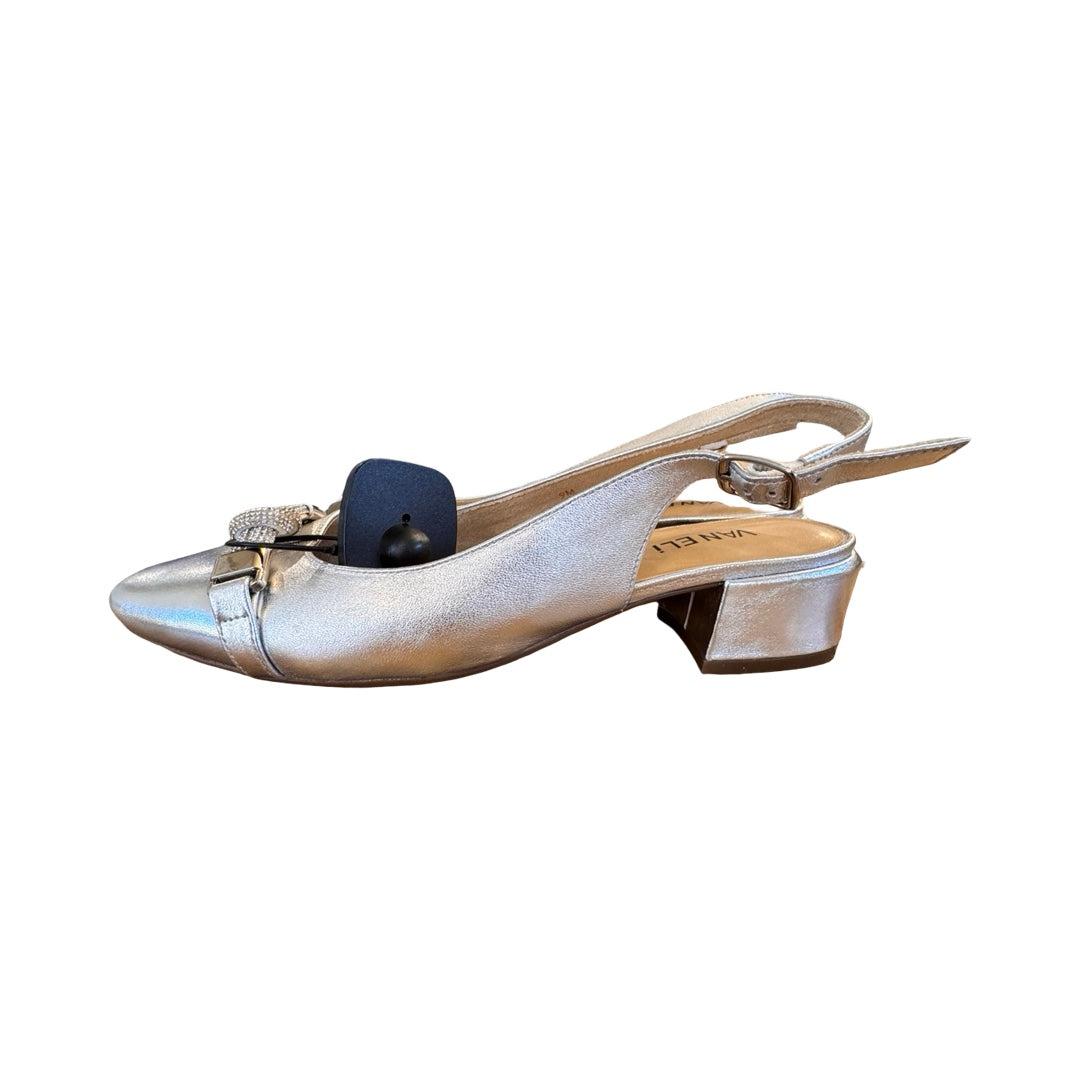 Shoes Heels Block By Vaneli In Silver, Size:9