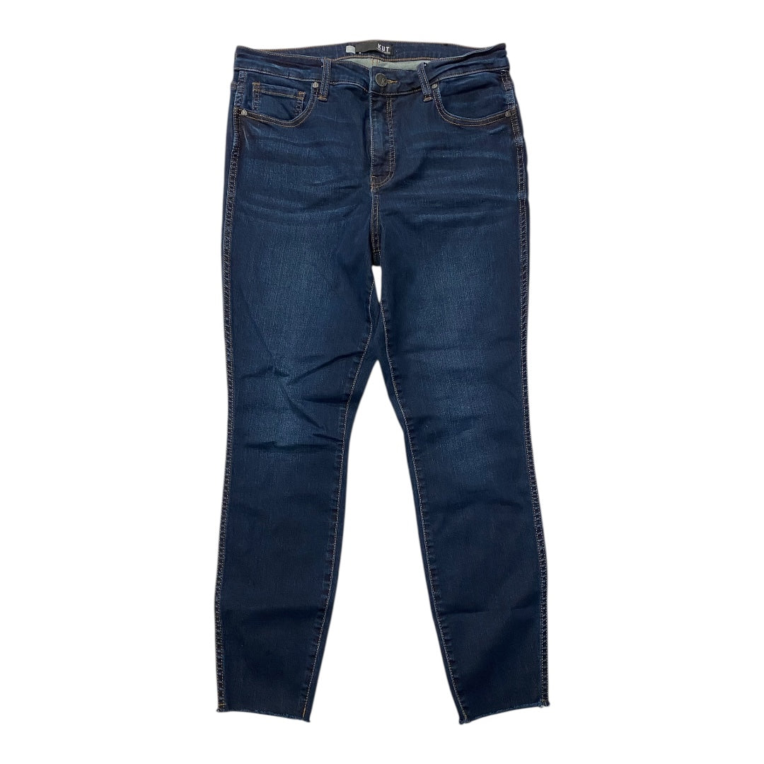 Jeans Skinny By Kut In Blue Denim, Size:12