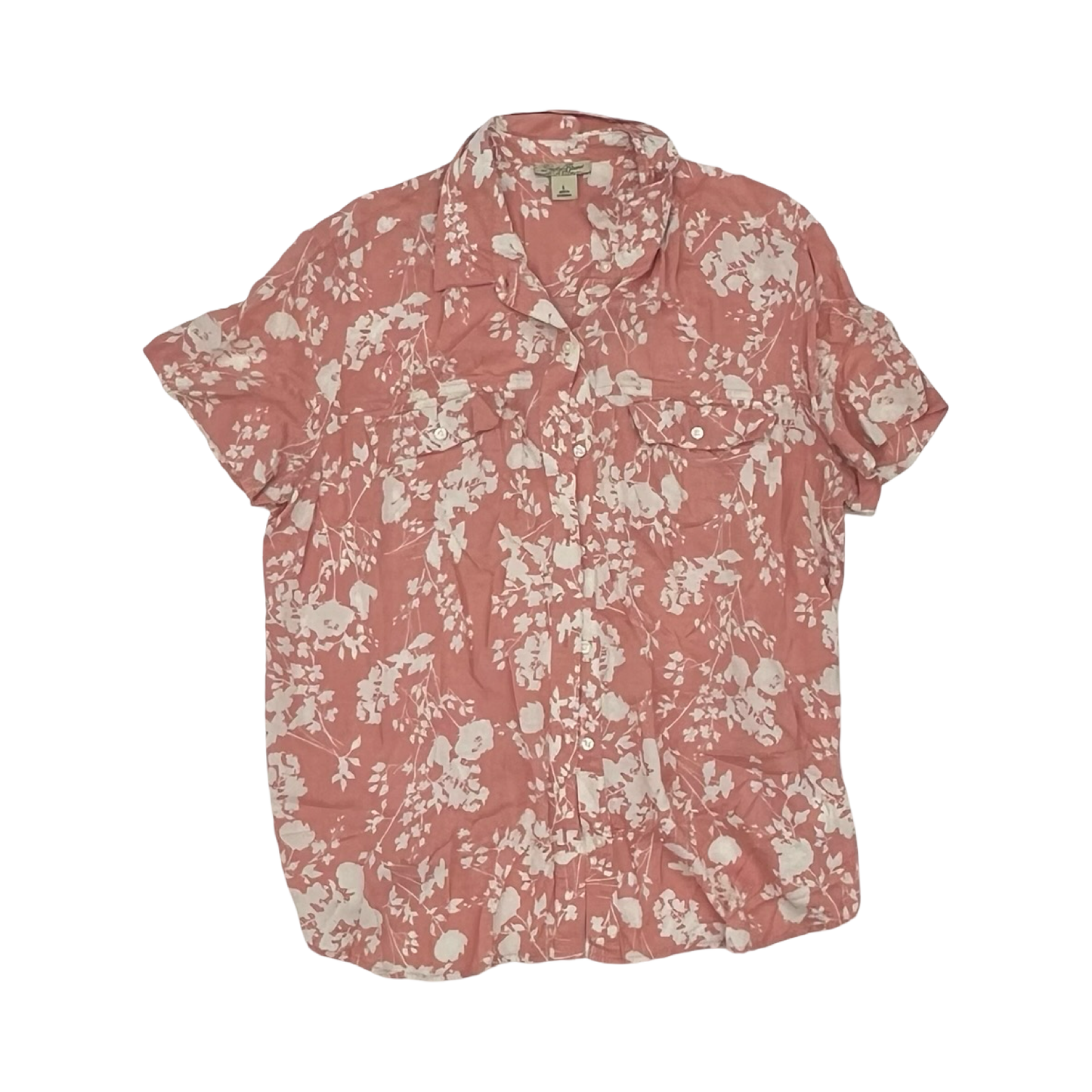 Top Ss By Lucky Brand In Pink & White, Size:L