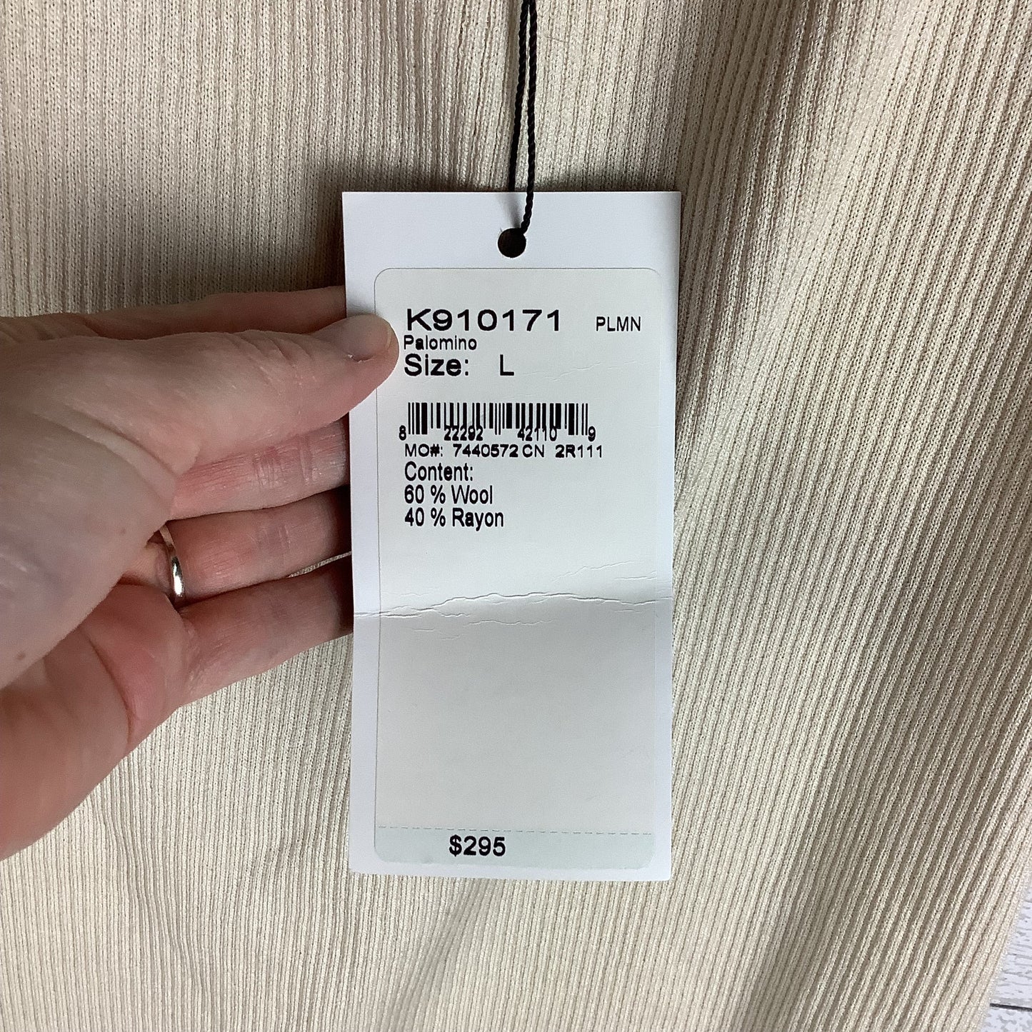 Top Sleeveless Designer By St. John In Beige, Size: L