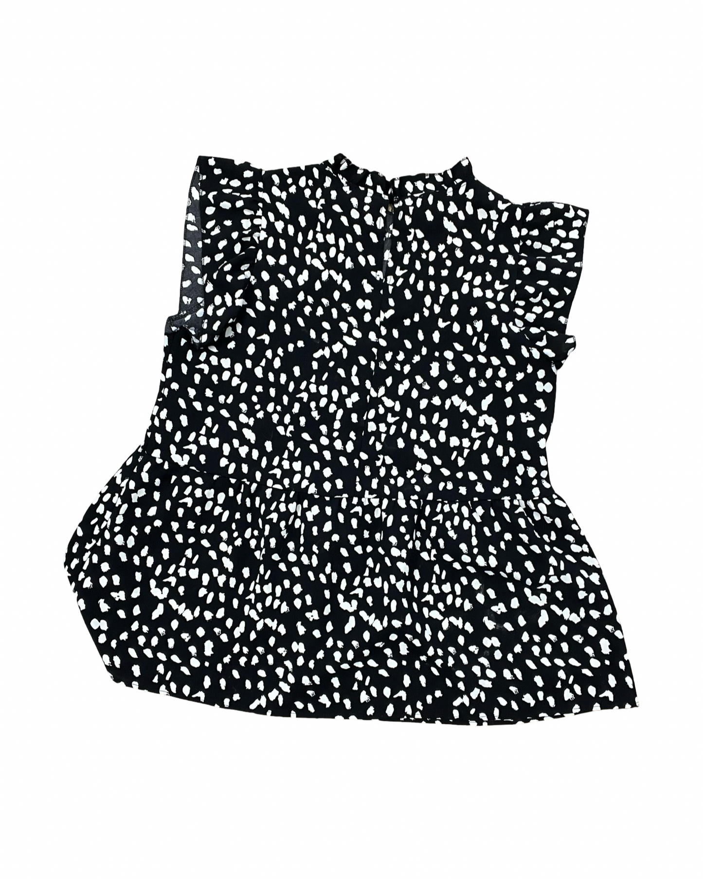 Top Sleeveless By Angashion In Black & White, Size:L