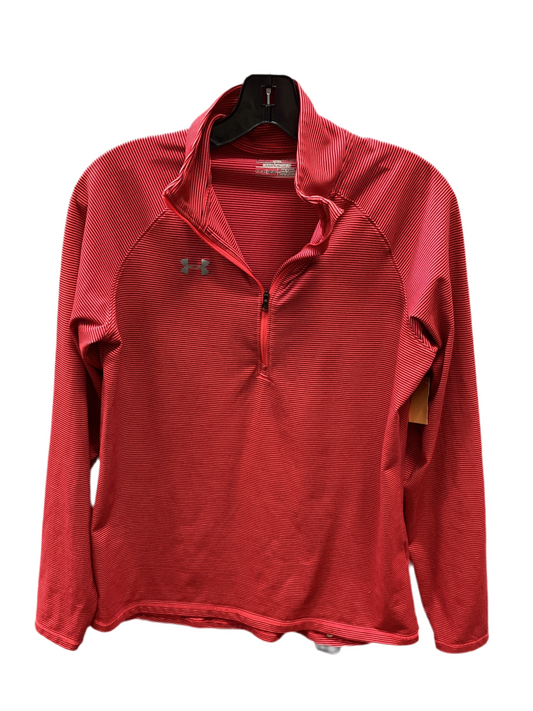Athletic Jacket By Under Armour In Blue & Red, Size:M