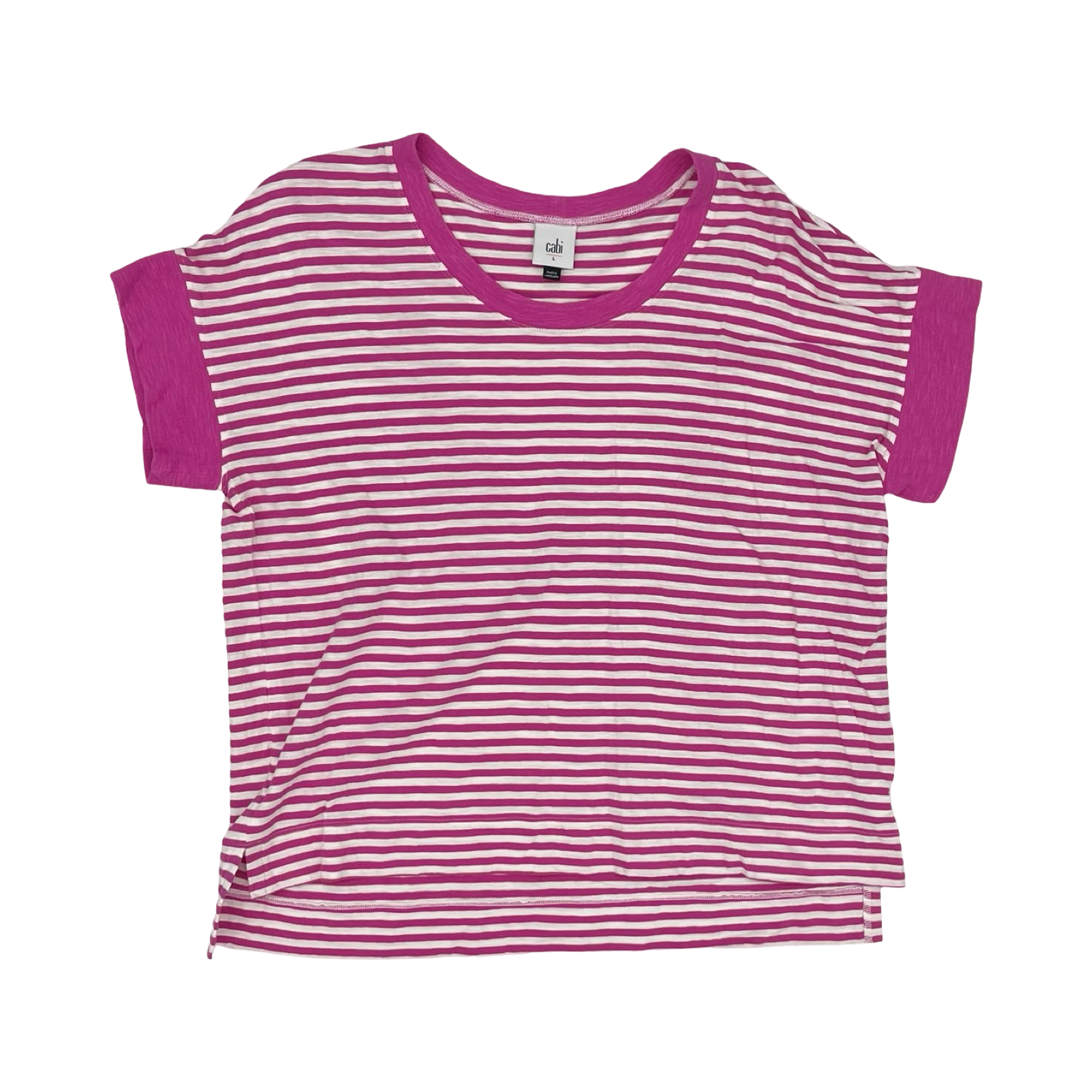Top Ss By Cabi In Pink & White, Size:L
