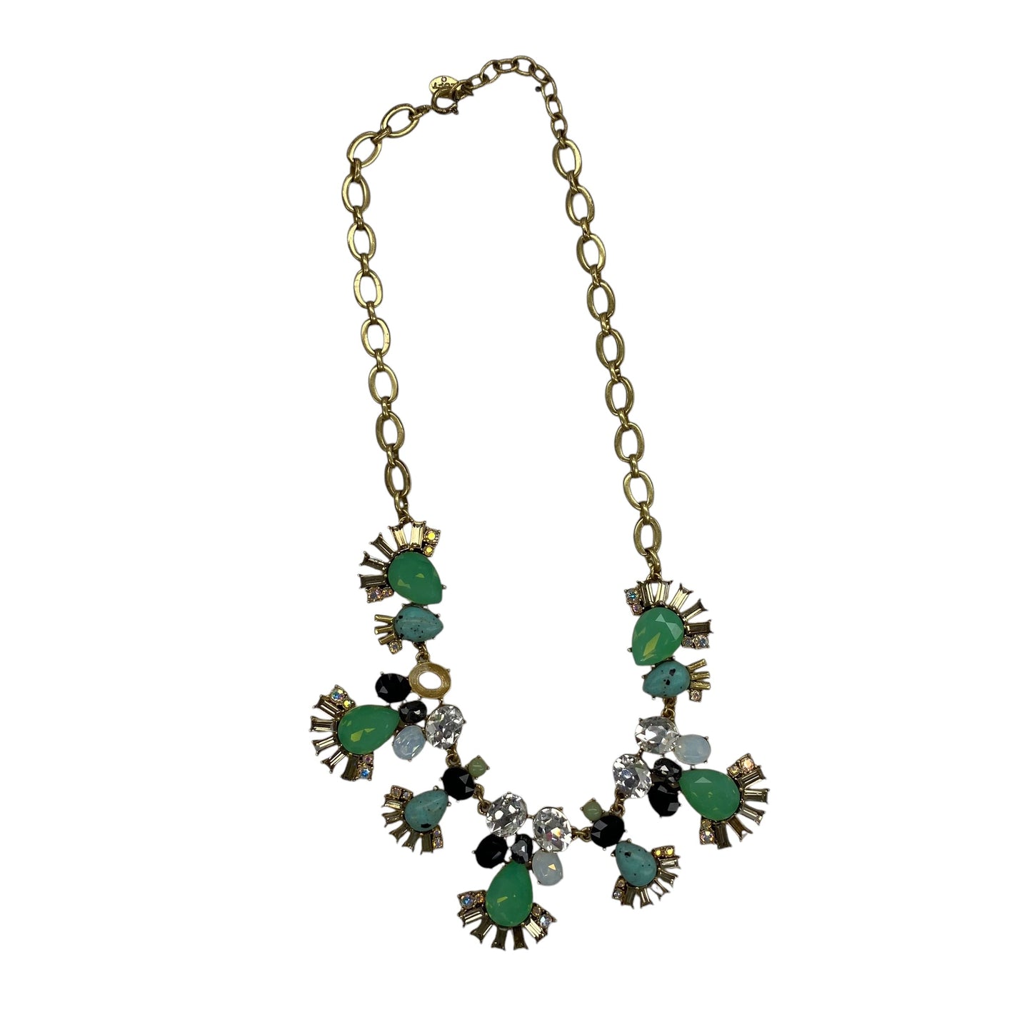 Necklace Statement By Loft In Gold & Green