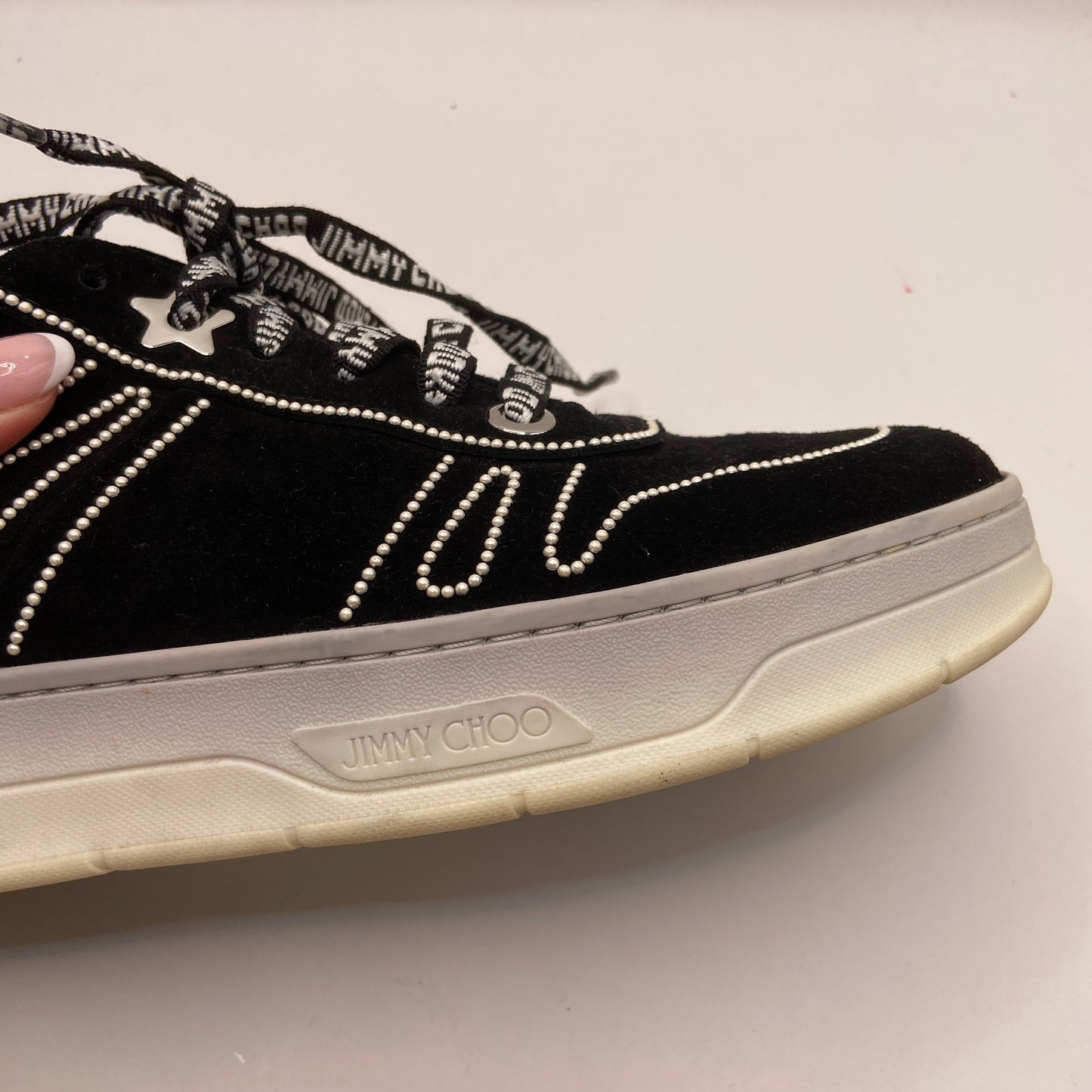 Shoes Luxury Designer By Jimmy Choo In Black, Size: 9.5