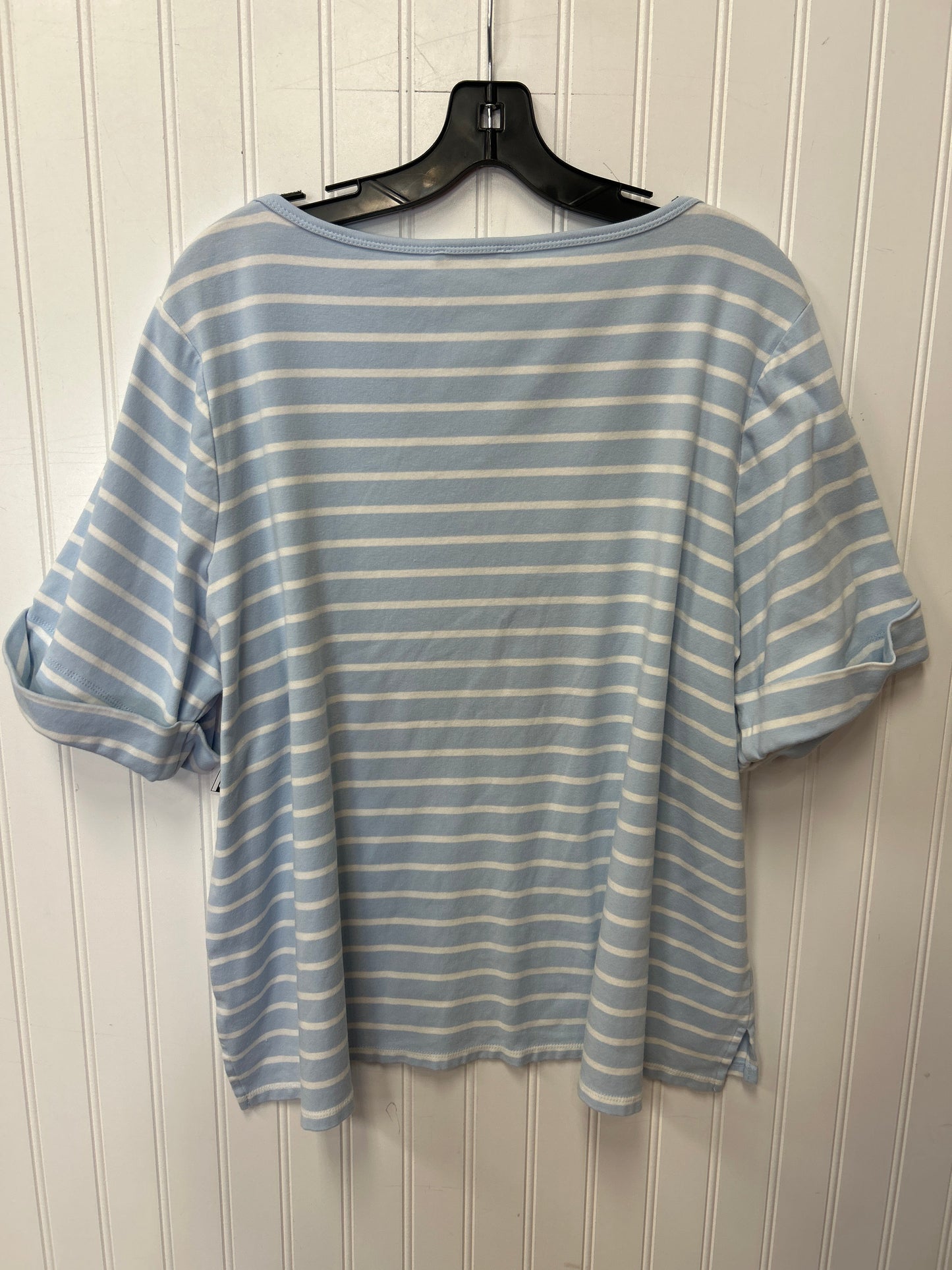 Top Ss By Calvin Klein In Blue, Size:1X