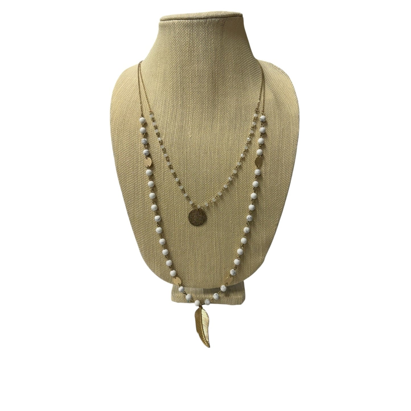 Necklace Layered By Altard State In Gold & White