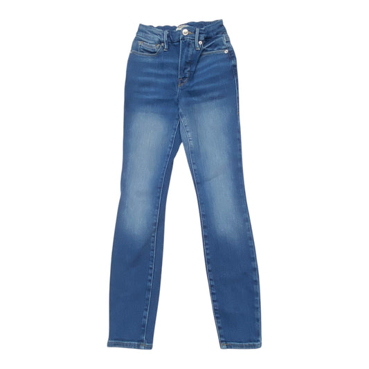 Jeans Skinny By Good American In Blue Denim, Size:0