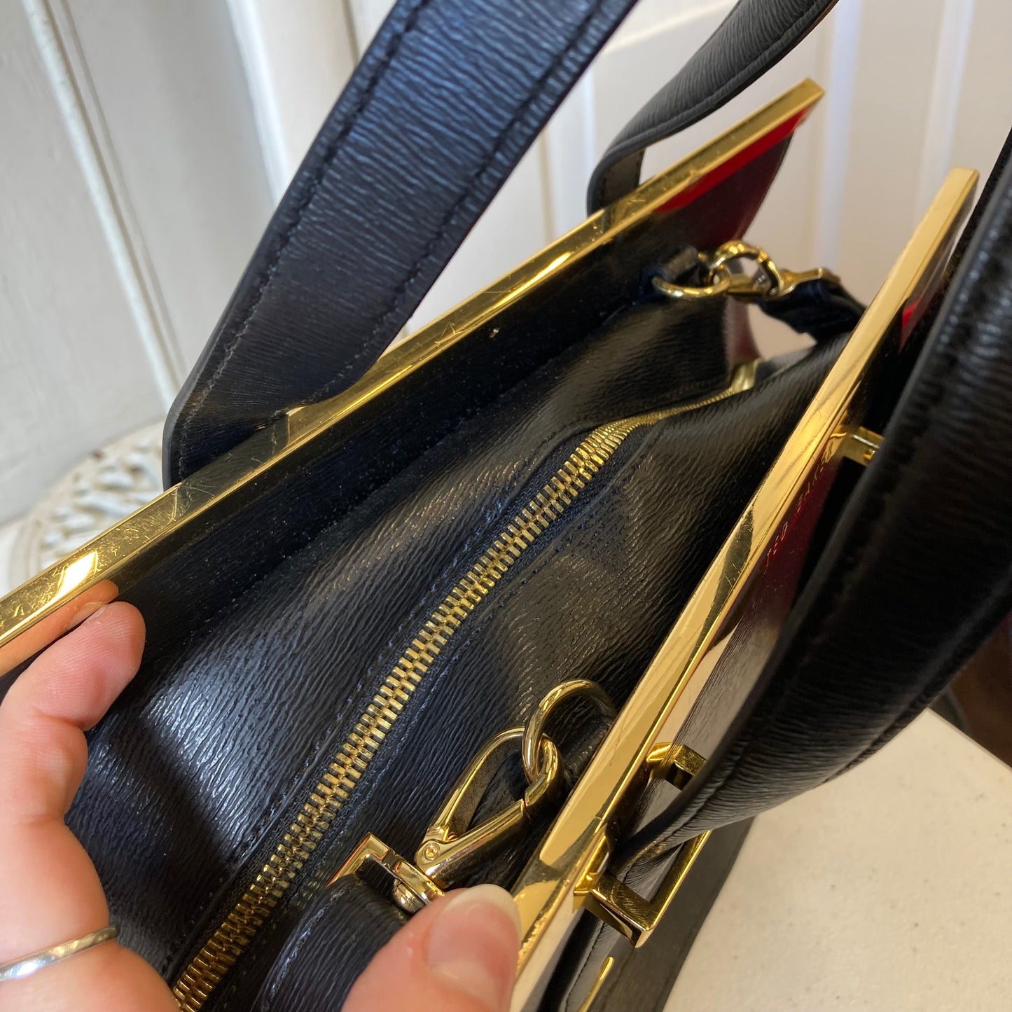 Handbag By Ted Baker In Black, Size:Medium