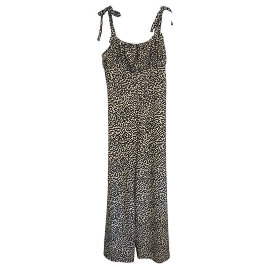 Jumpsuit By Top Shop In Black & Cream, Size:M