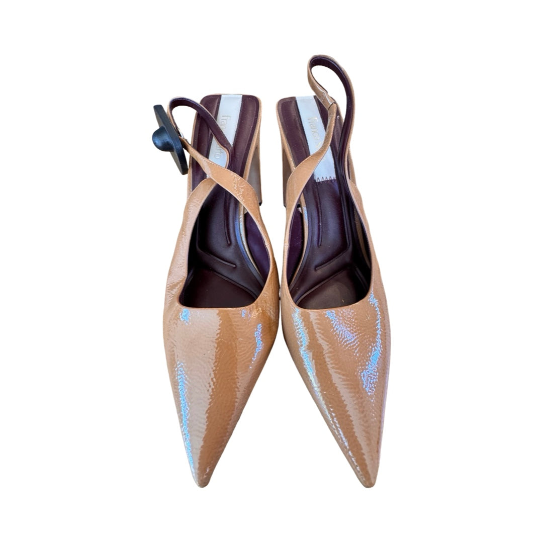 Shoes Heels Block By Franco Sarto In Brown, Size:9