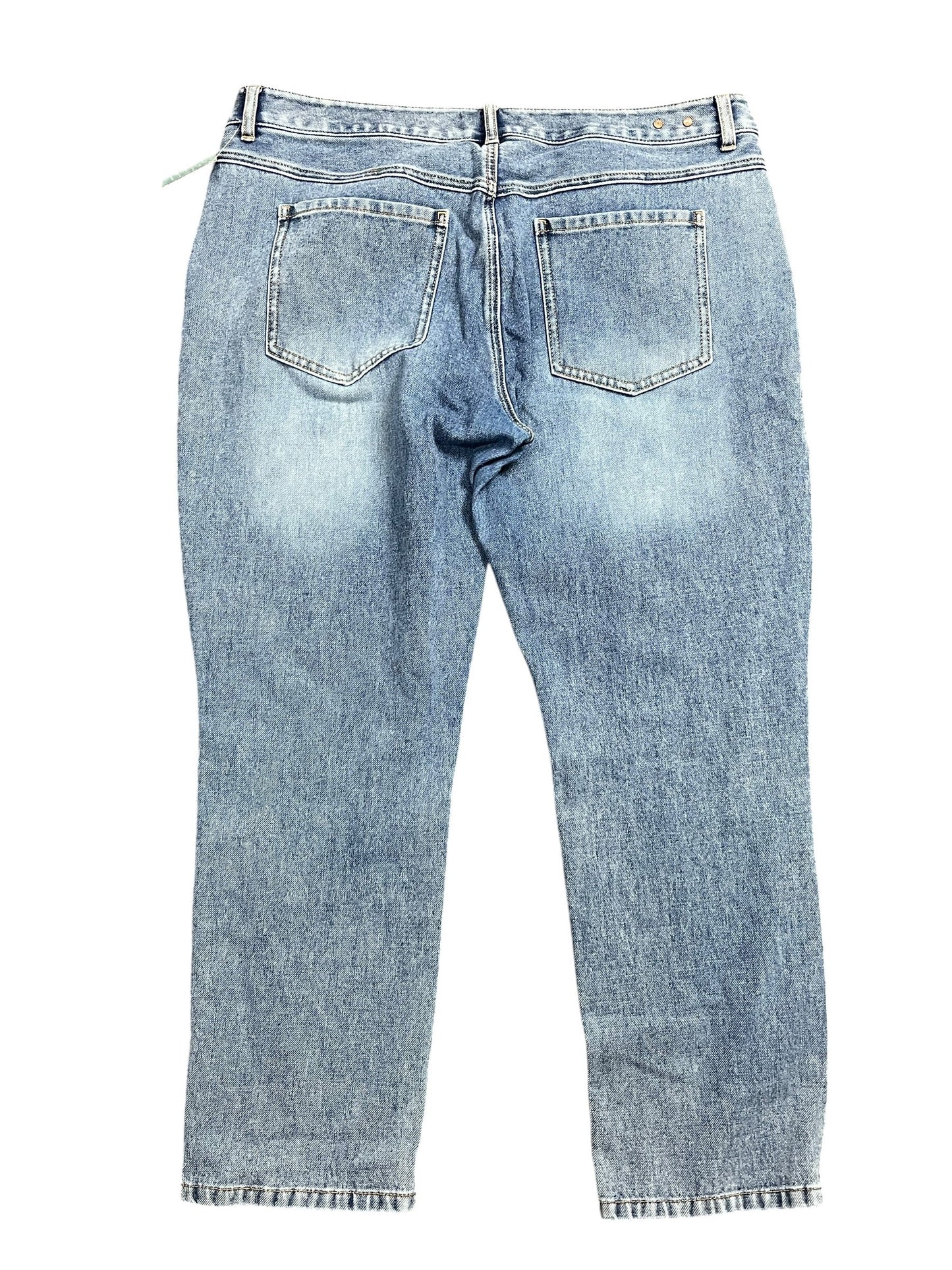 Jeans Straight By Cabi In Blue Denim, Size:16