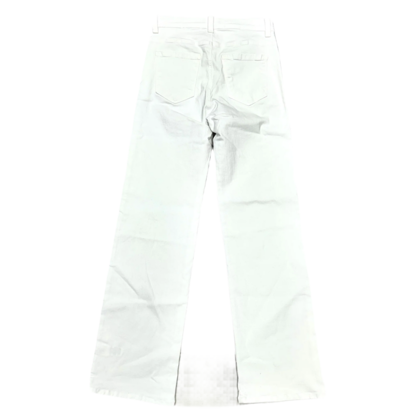 Jeans Flared By Karen Kane In White Denim, Size: 8