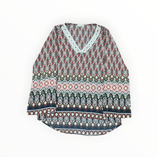 Top Ls By Halo In Pink & White, Size:M