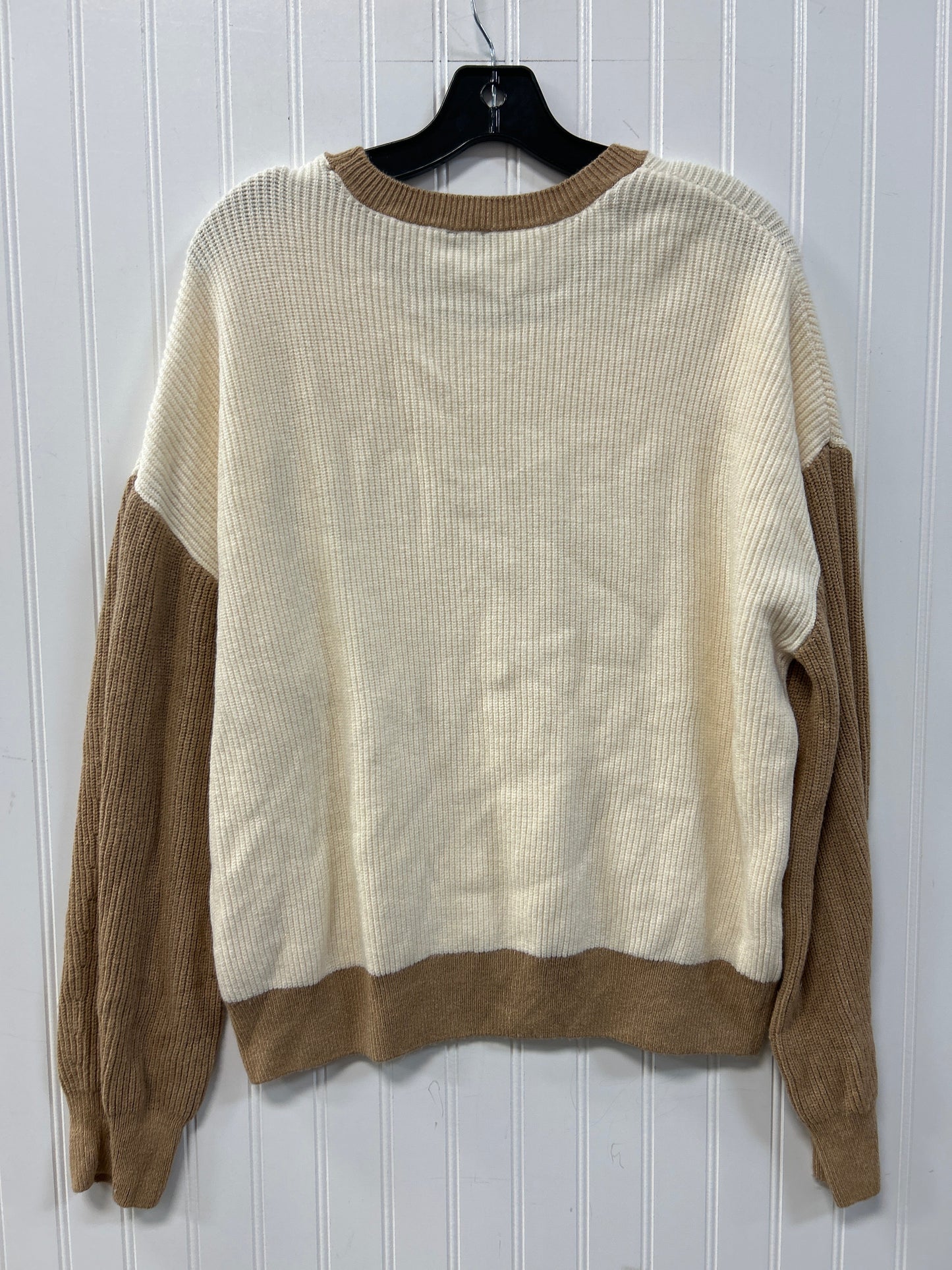 Sweater By Express In Cream, Size:L