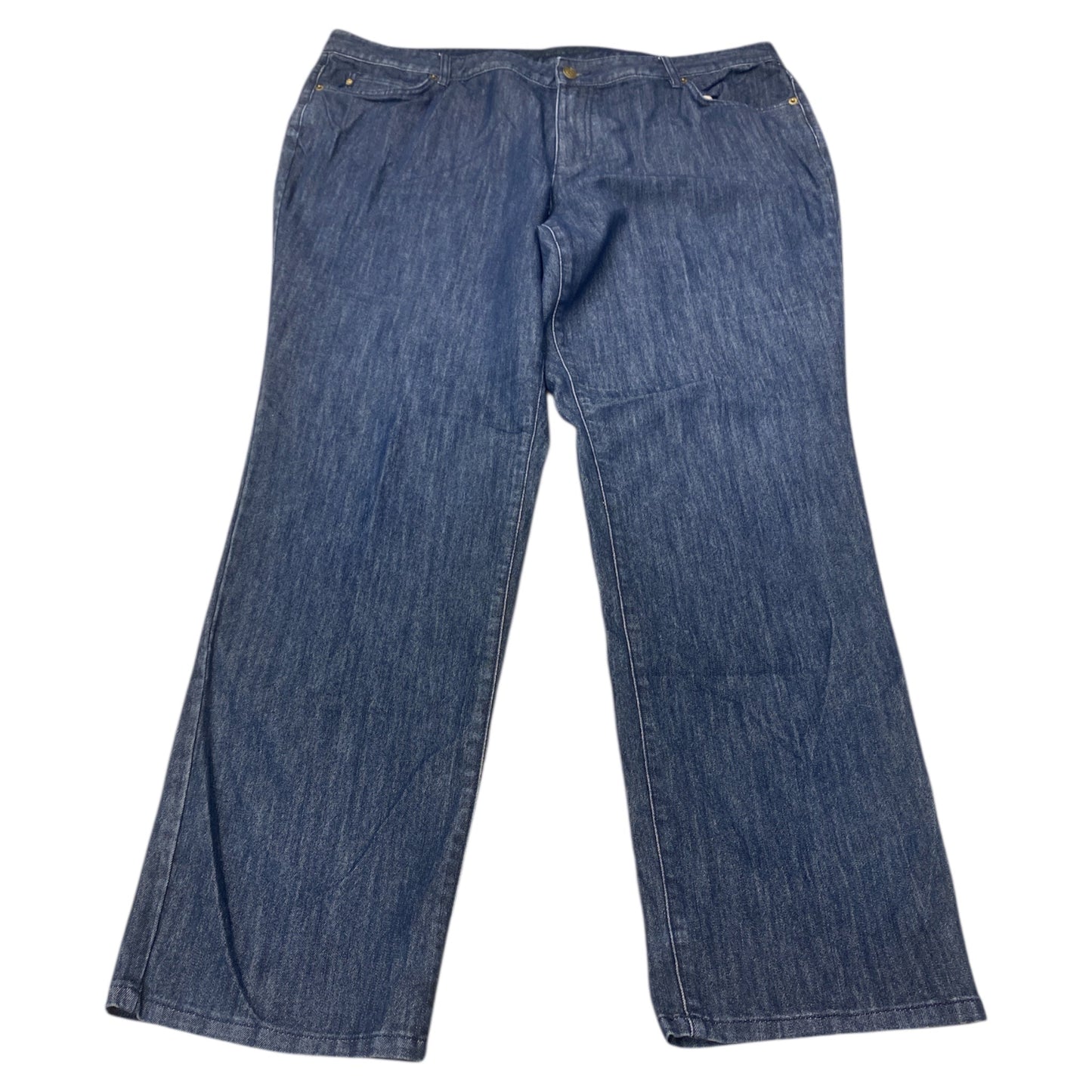 Jeans Straight By Michael By Michael Kors In Blue Denim, Size:20