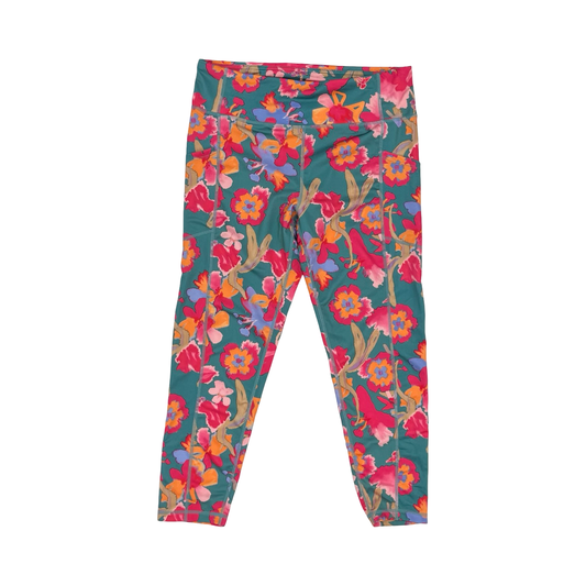 Athletic Leggings By Pro Player In Floral Print, Size:L