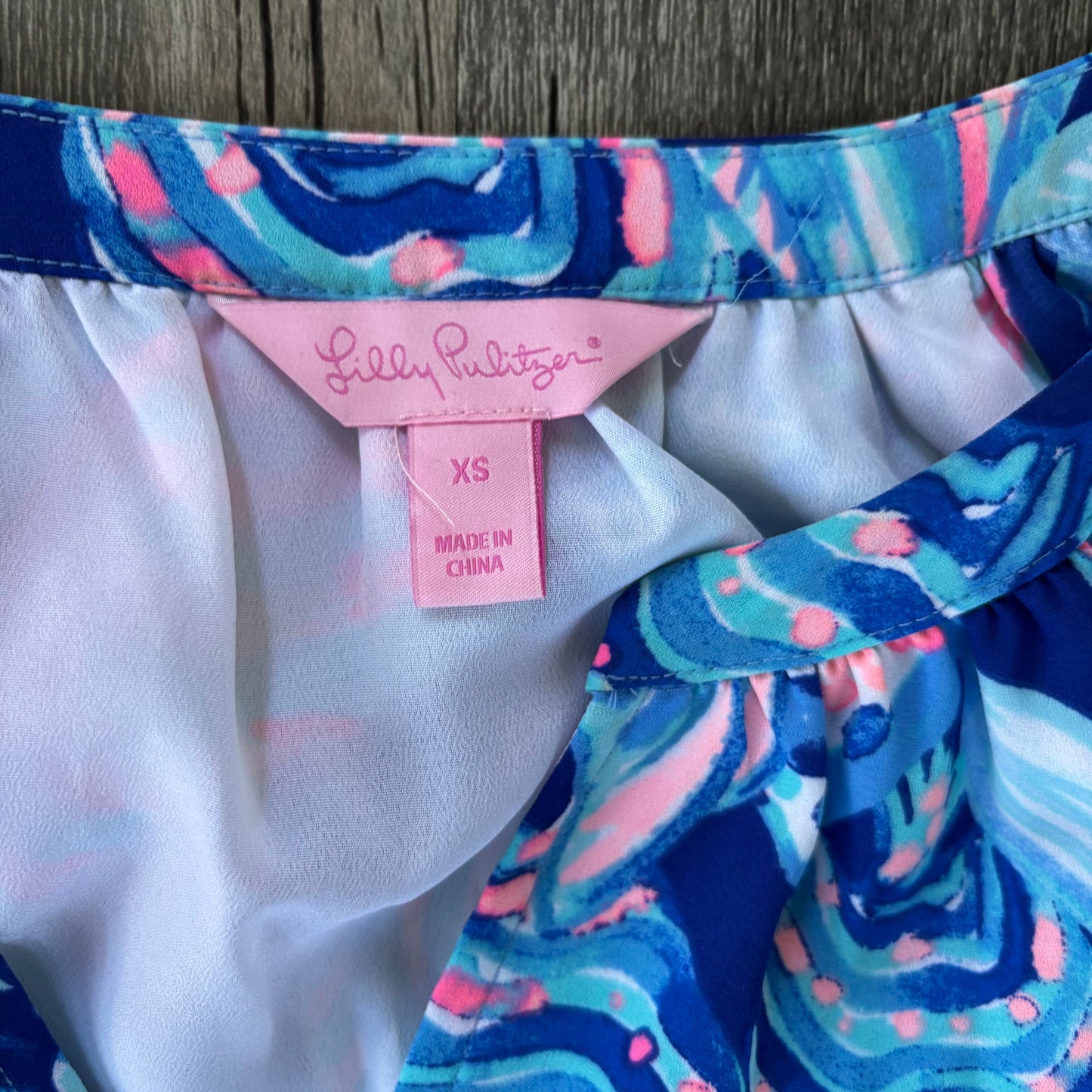 Dress Designer By Lilly Pulitzer In Blue & Pink, Size: Xs
