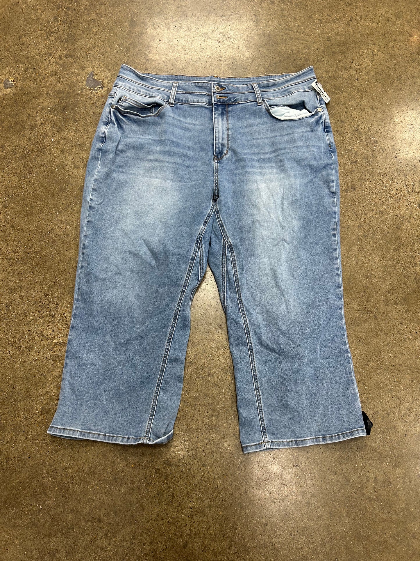 Jeans Wide Leg By Judy Blue In Blue Denim, Size:22