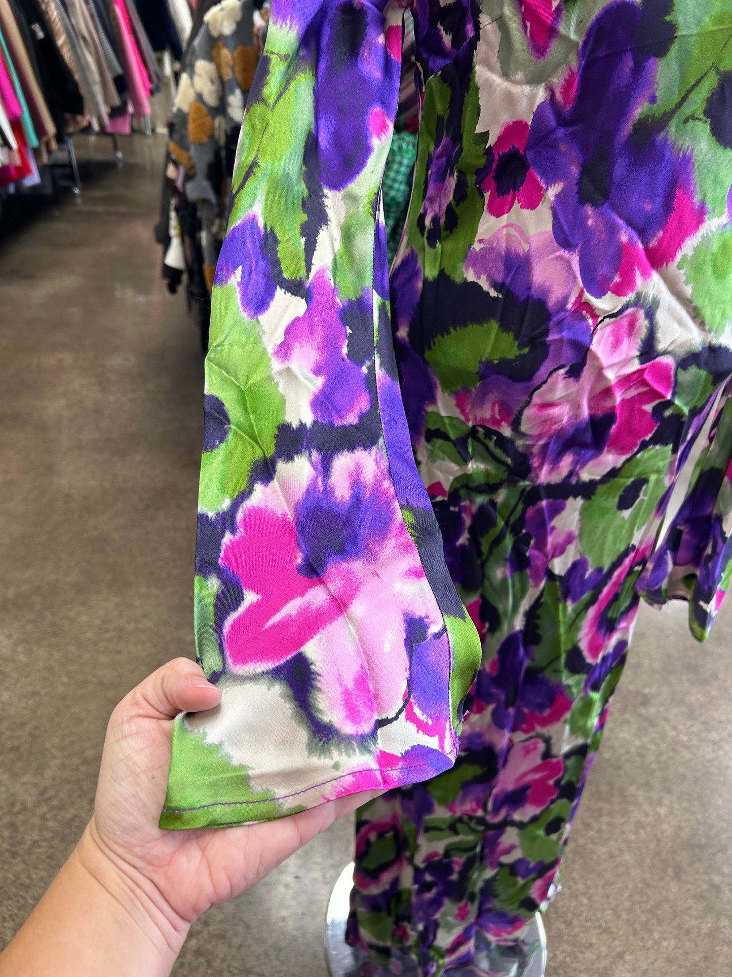 Dress Casual Maxi By Frnch In Green & Purple, Size:M