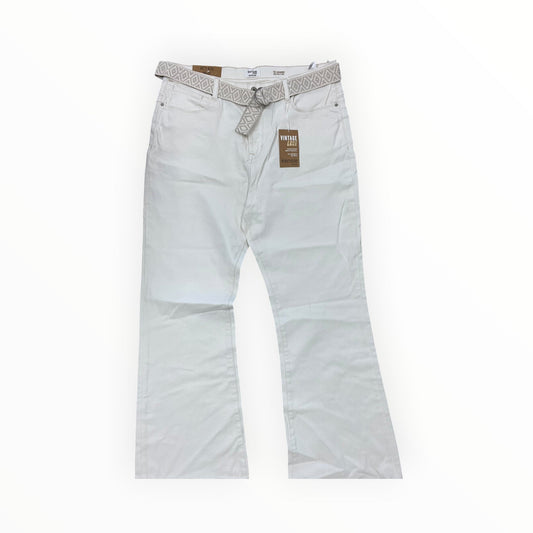 Jeans Wide Leg By Kensie In Cream Denim, Size:14