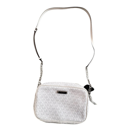 Handbag Designer By Michael Kors In Grey & White, Size:Small