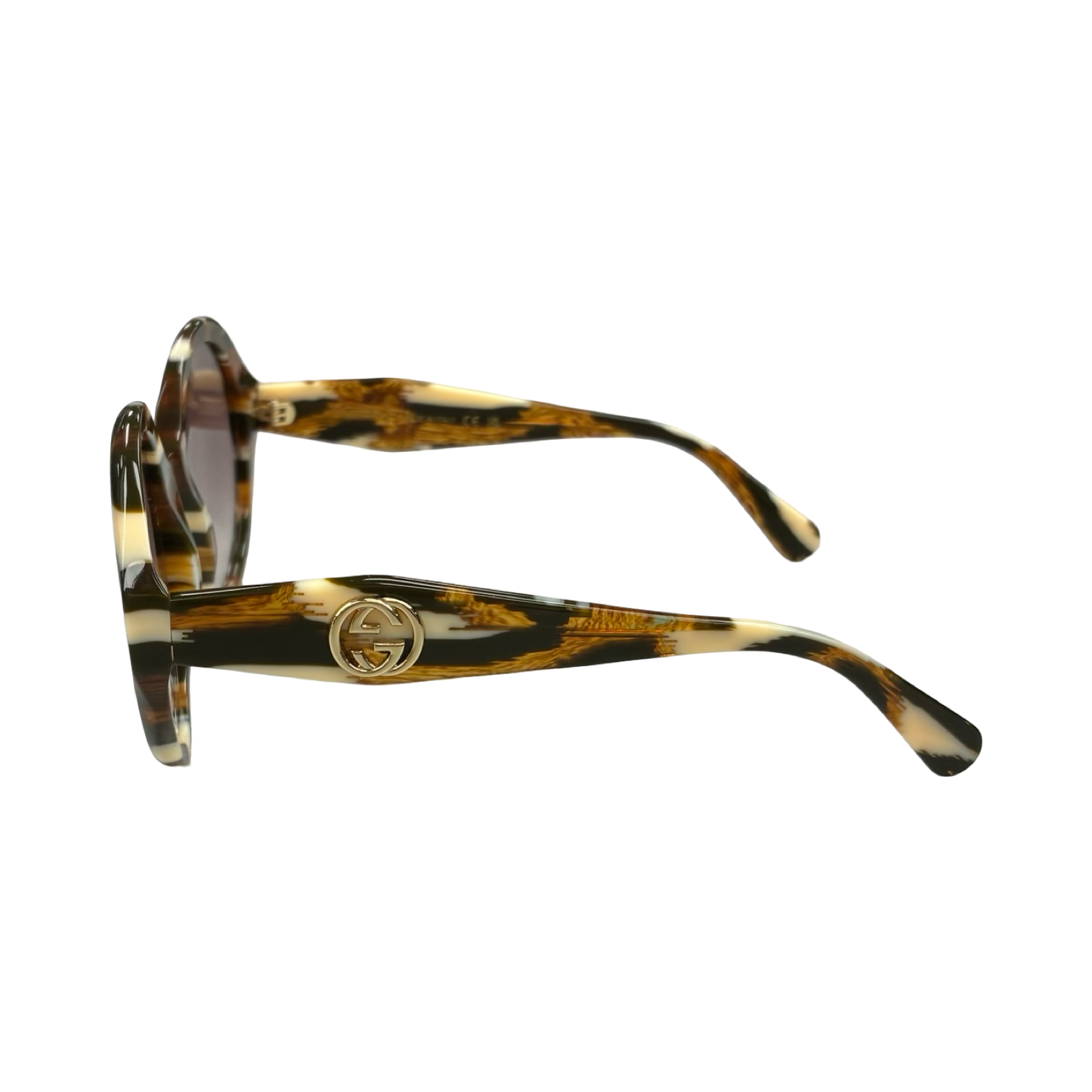Sunglasses Luxury Designer By Gucci In Black & Brown