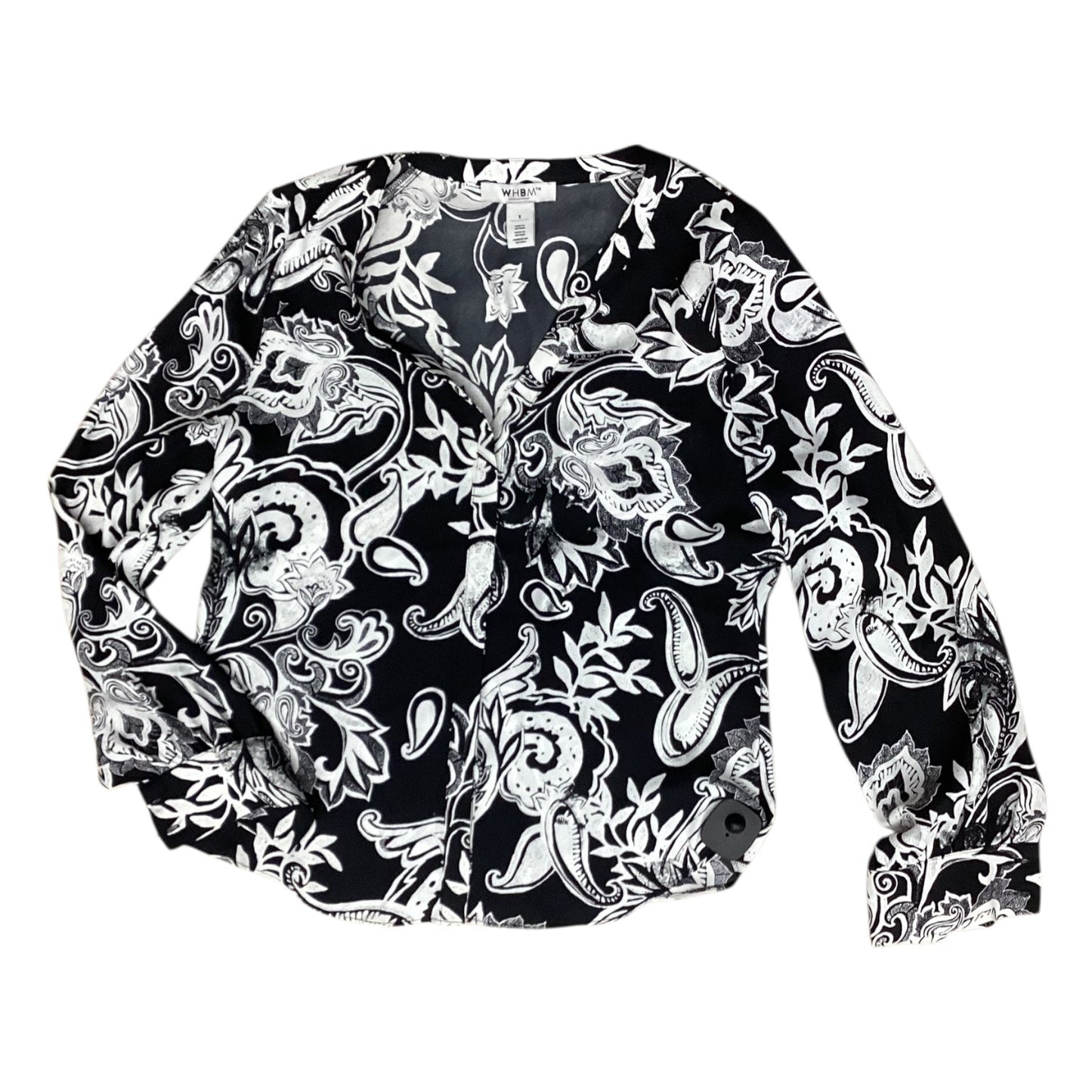 Blouse Ls By White House Black Market In Black & White, Size:S