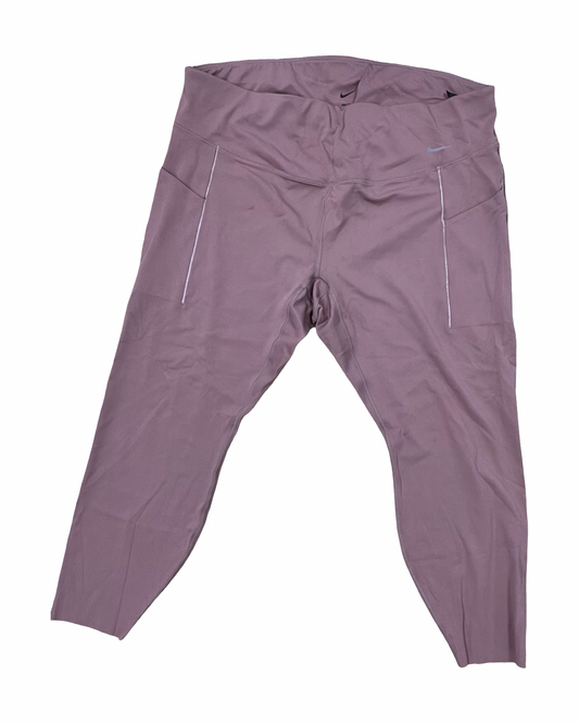 Athletic Leggings By Nike In Tan, Size:2X