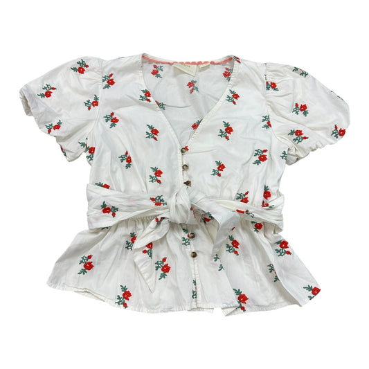 Blouse Ss By Maeve In Red & White, Size:S