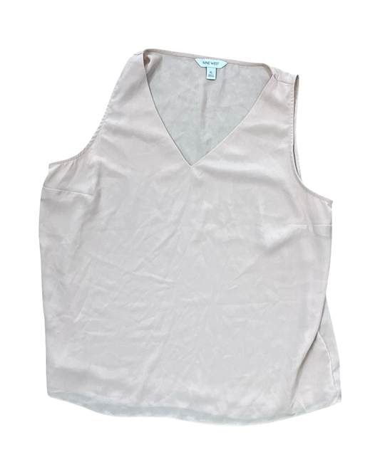 Top Sleeveless By Nine West In Beige, Size:Xl