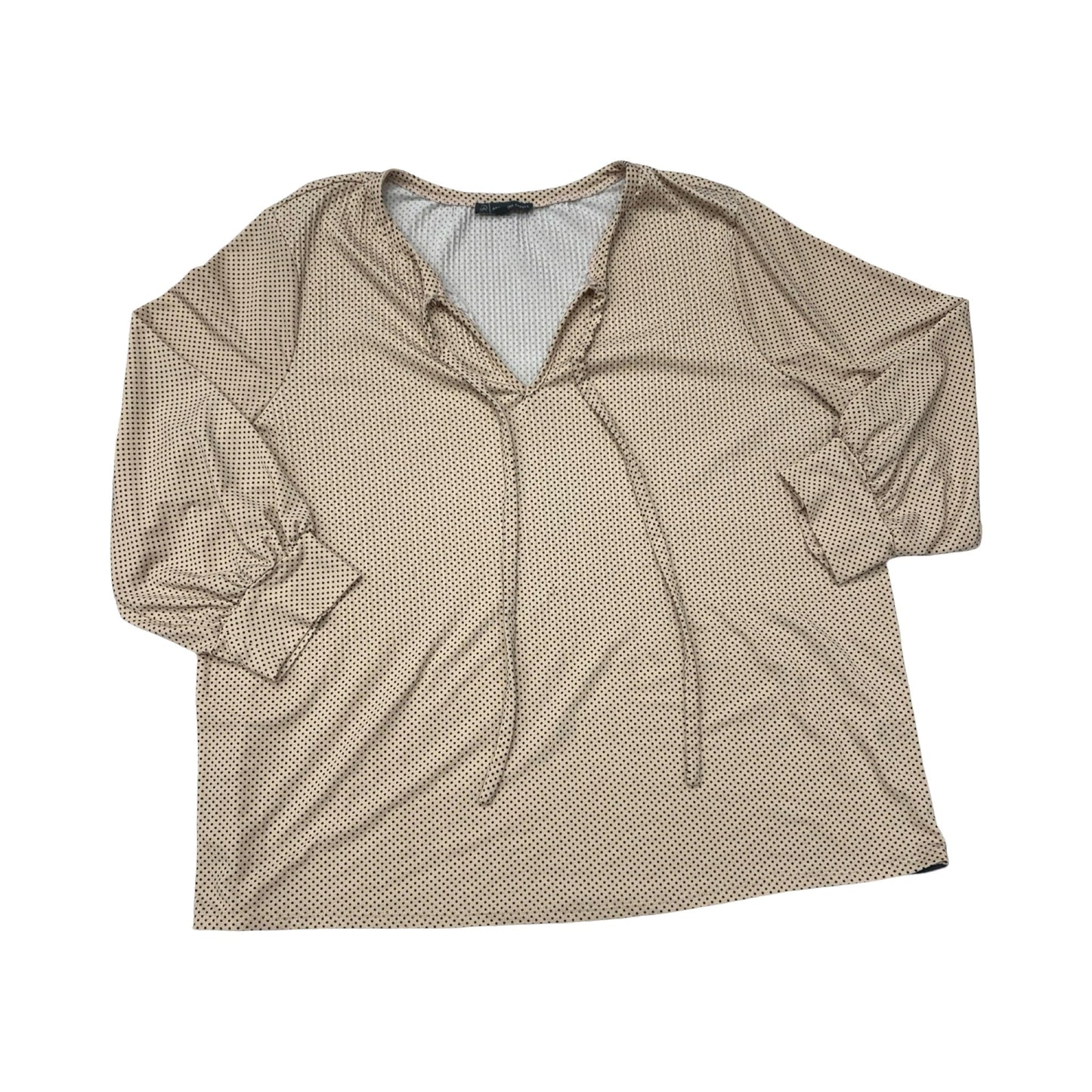 Top Ls By Adrianna Papell In Polkadot Pattern, Size:Xl