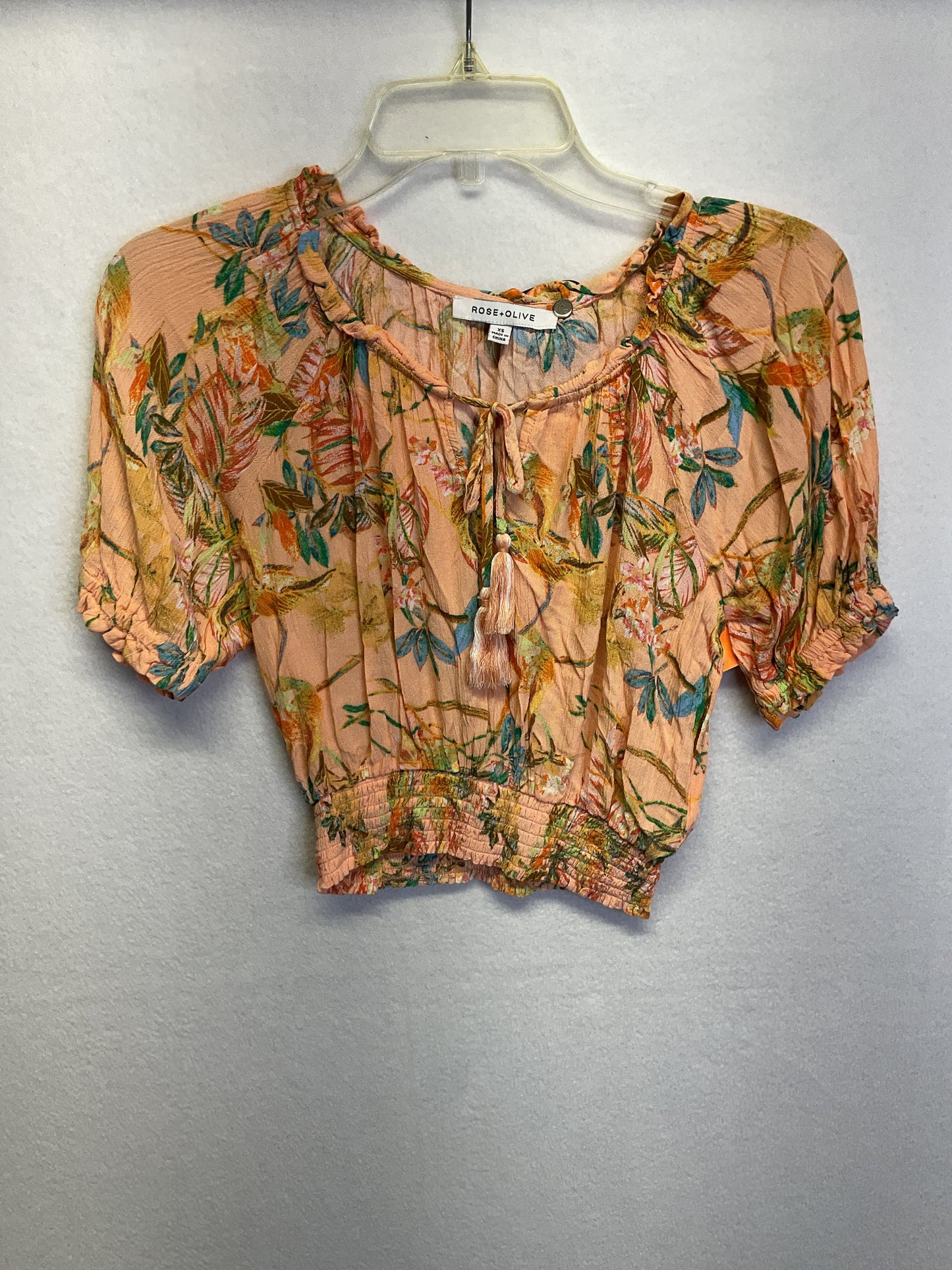 Top Ss By Rose And Olive In Tropical Print, Size:Xs