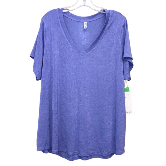 Athletic Top Ss By Athleta In Purple, Size:2X