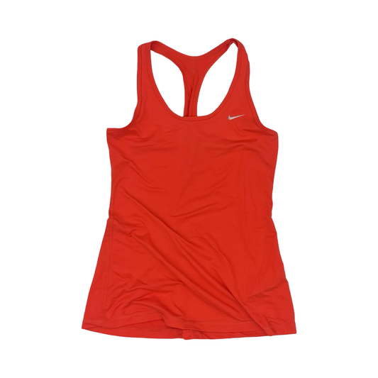 Athletic Tank Top By Nike In Orange, Size:M