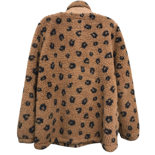 Jacket Faux Fur & Sherpa By Abercrombie And Fitch In Animal Print, Size:L