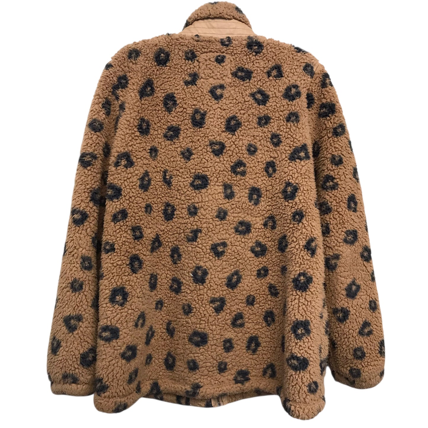 Jacket Faux Fur & Sherpa By Abercrombie And Fitch In Animal Print, Size:L