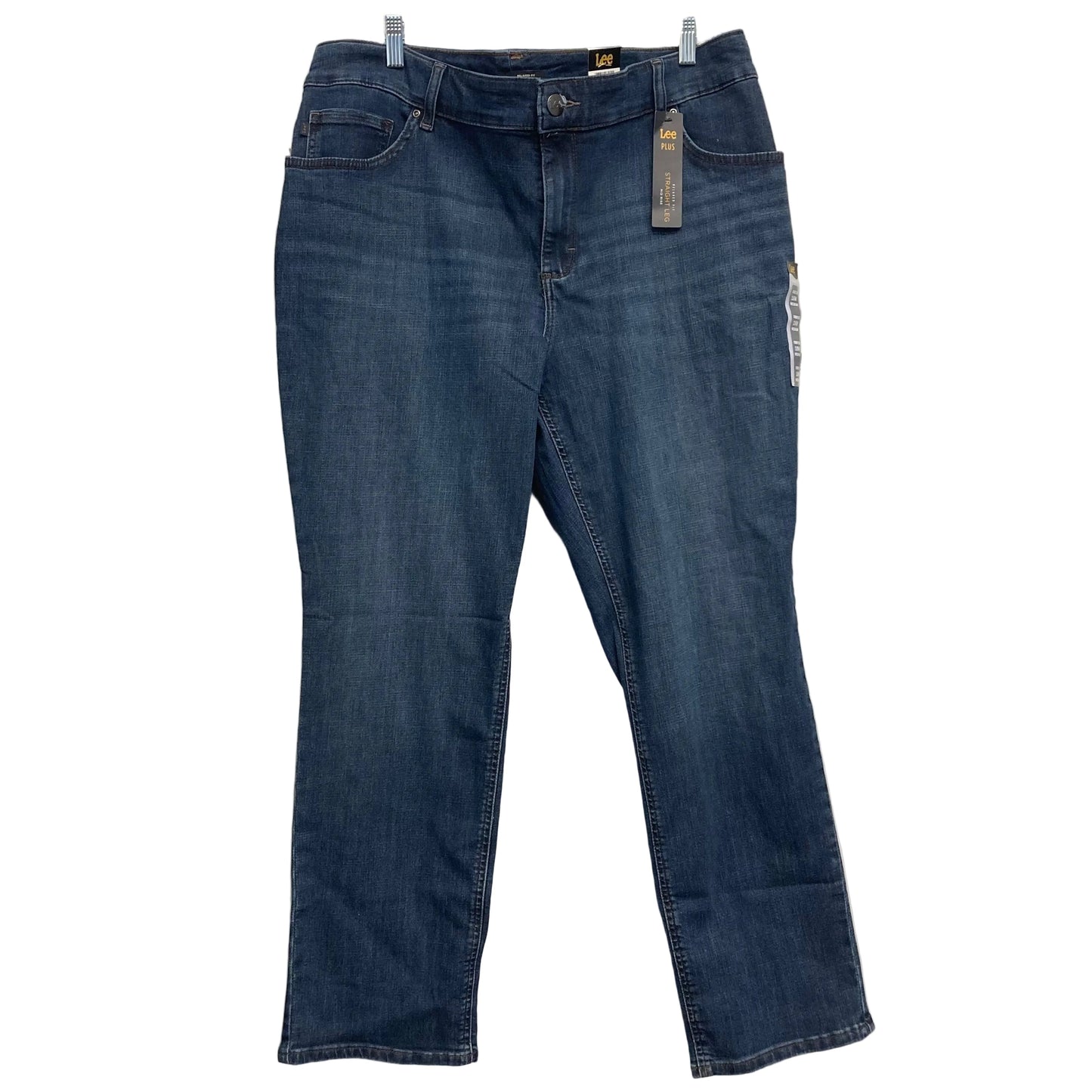 Jeans Flared By Lee In Blue Denim, Size:18