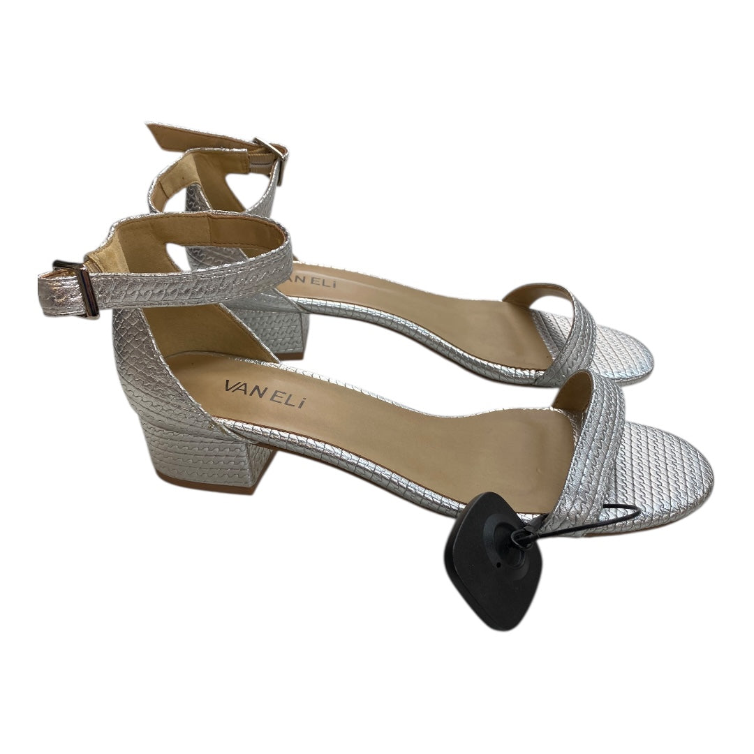 Sandals Heels Kitten By Michael By Michael Kors In Grey, Size:8.5