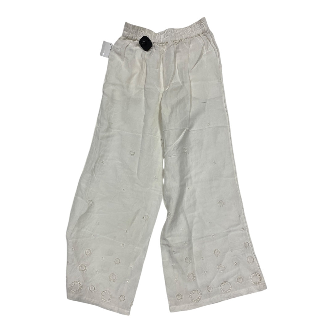 Pants Linen By Anthropologie In White, Size:Xs