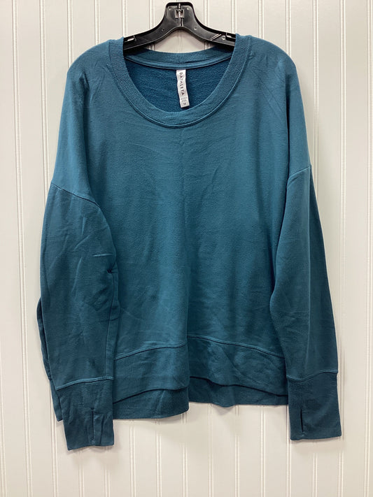 Athletic Top Ls Crewneck By Athleta In Teal, Size:1X