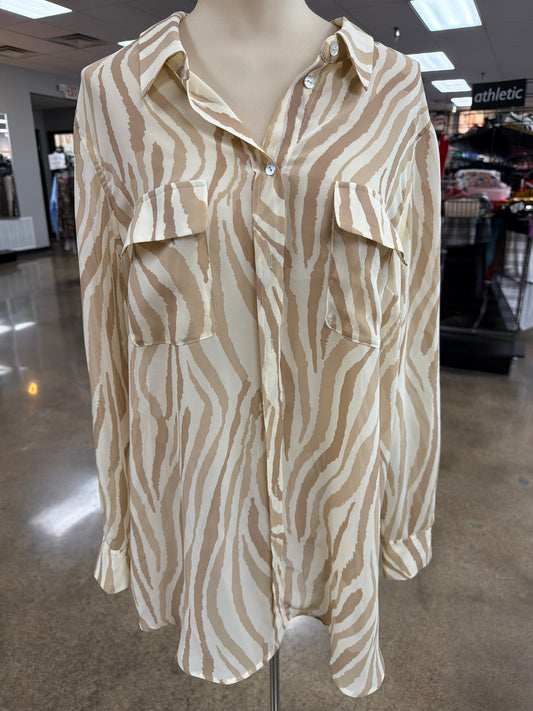 Top Ls By Soft Surroundings In Zebra Print, Size:Xl