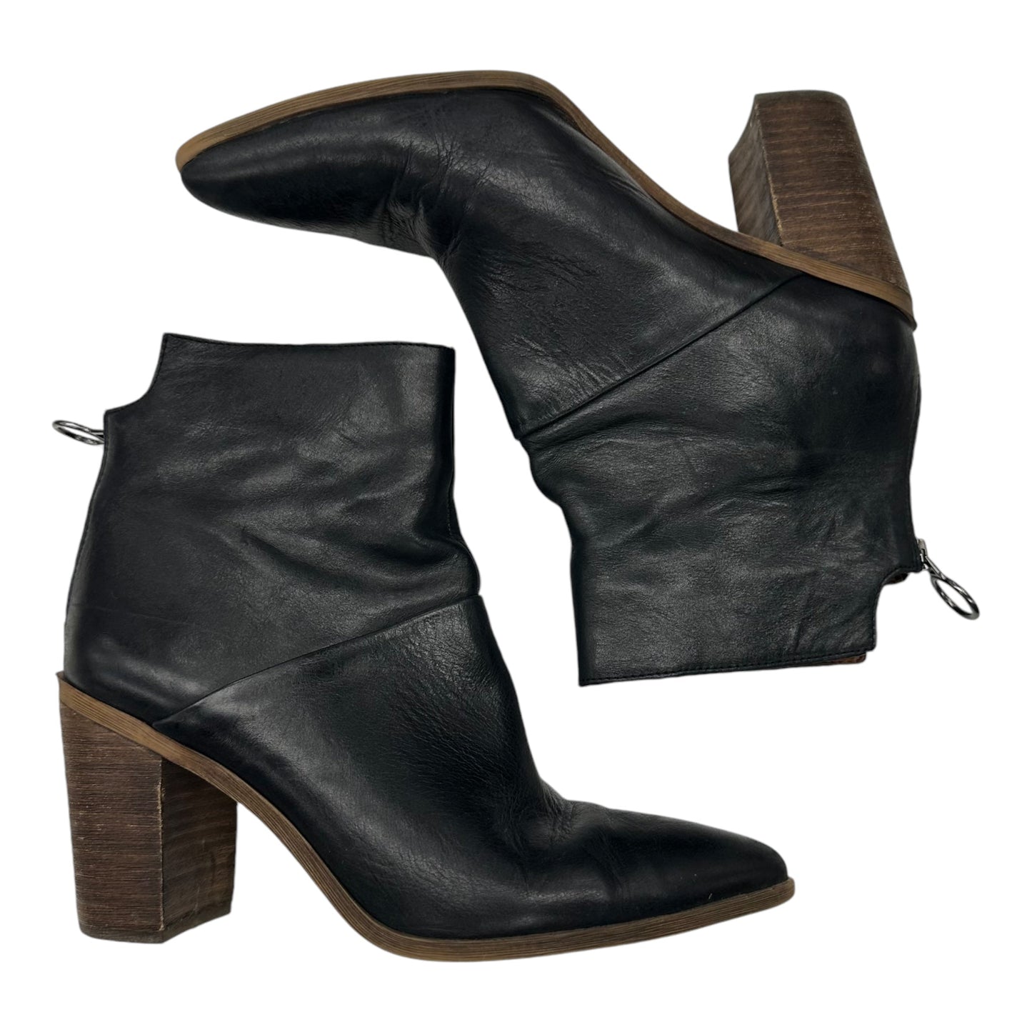 Boots Leather By Franco Sarto In Black, Size:9.5