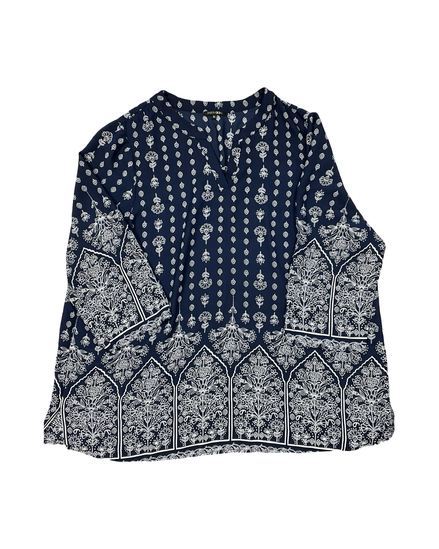 Top Ls By Papermoon In Blue & White, Size:3X