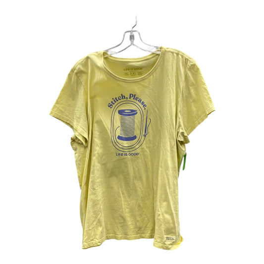 Top Ss By Life Is Good In Yellow, Size:1X