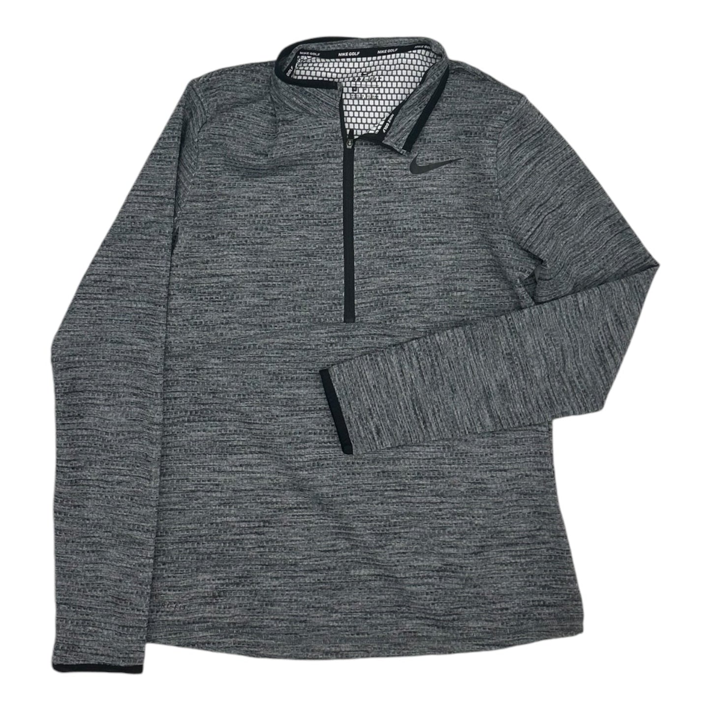 Athletic Top Ls Collar By Nike Apparel In Grey, Size:M