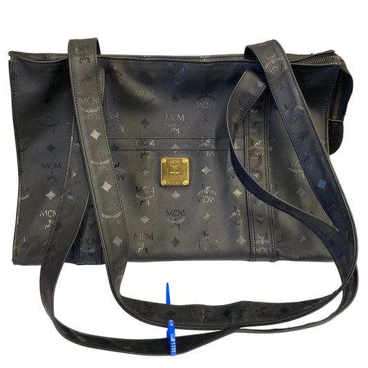 Tote Luxury Designer By Mcm In Black, Size:Large