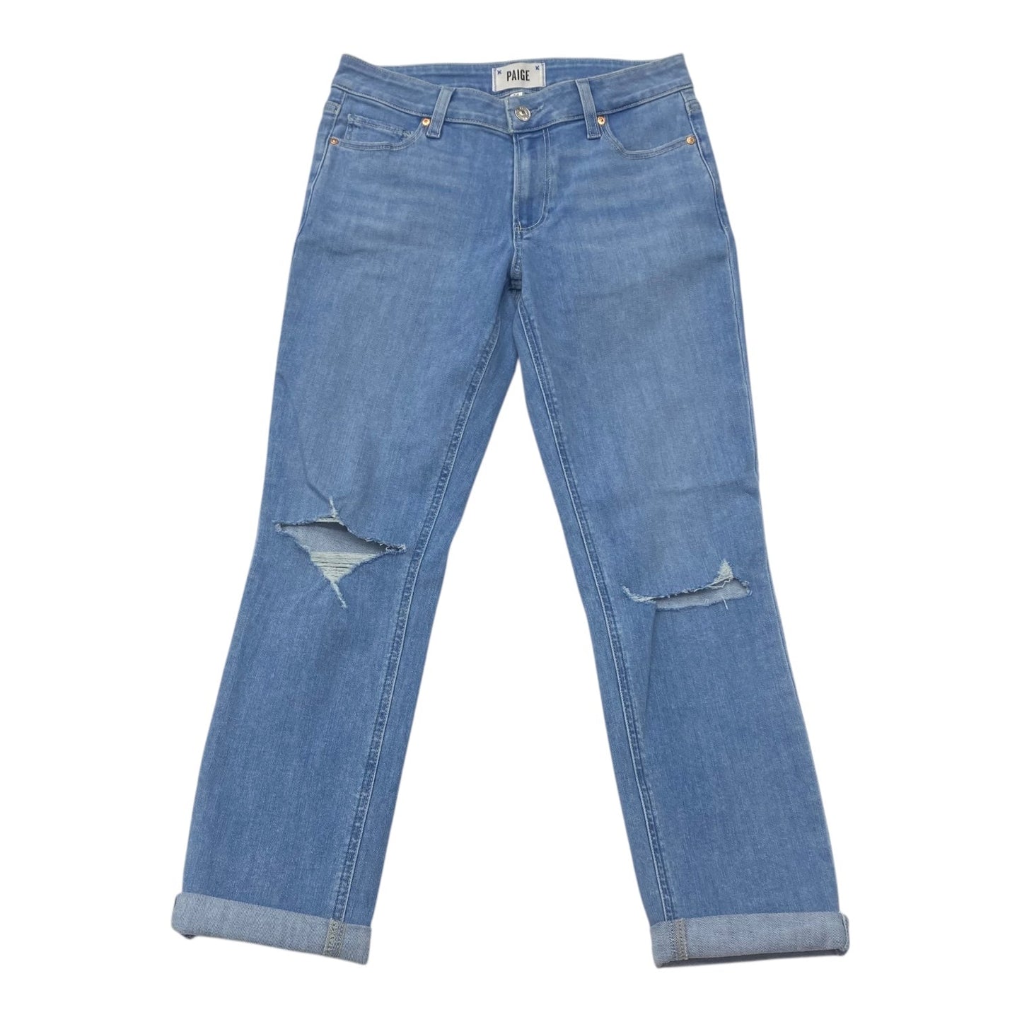 Jeans Straight By Paige In Blue Denim, Size:0