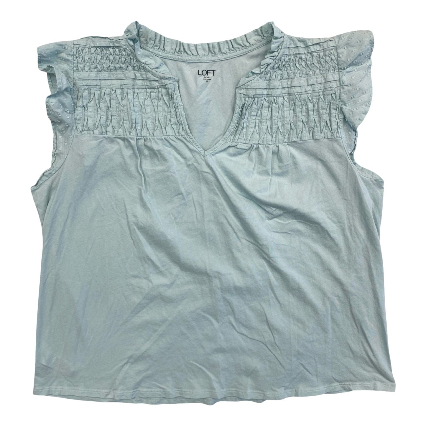 Top Sleeveless By Loft In Blue, Size:Xl