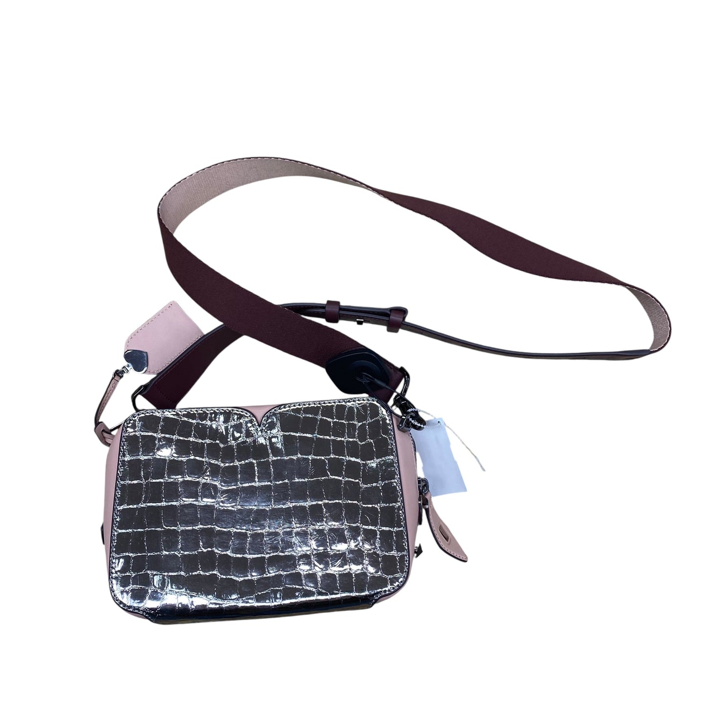 Handbag Designer By Kate Spade In Pink & Silver, Size:Small